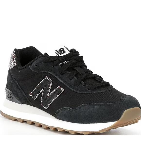 New Balance Black Mahogany Leopard Trim 515 Lifestyle Sneakers Size W 9.5 - M 8
